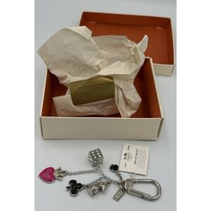 Coach Lucky Dice Keychain Charm Heart Crown Spade Horse Multi Charm NWT And Box